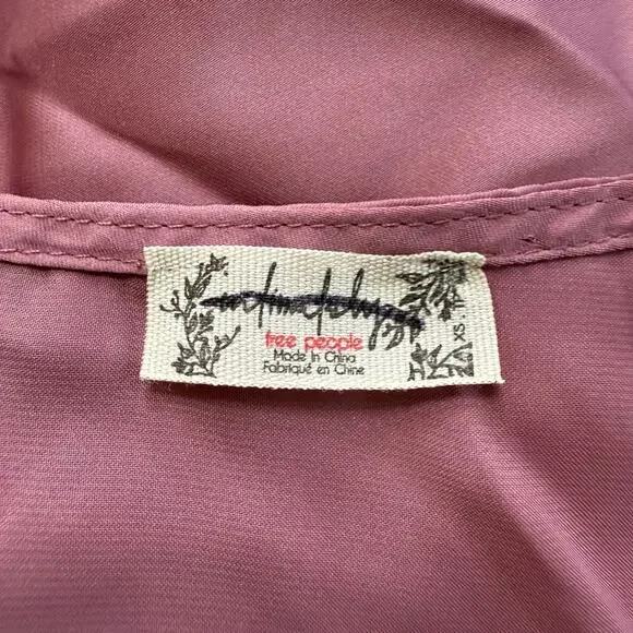 Free People dress midi slip satin slit summer spring femme - Picture 10 of 10